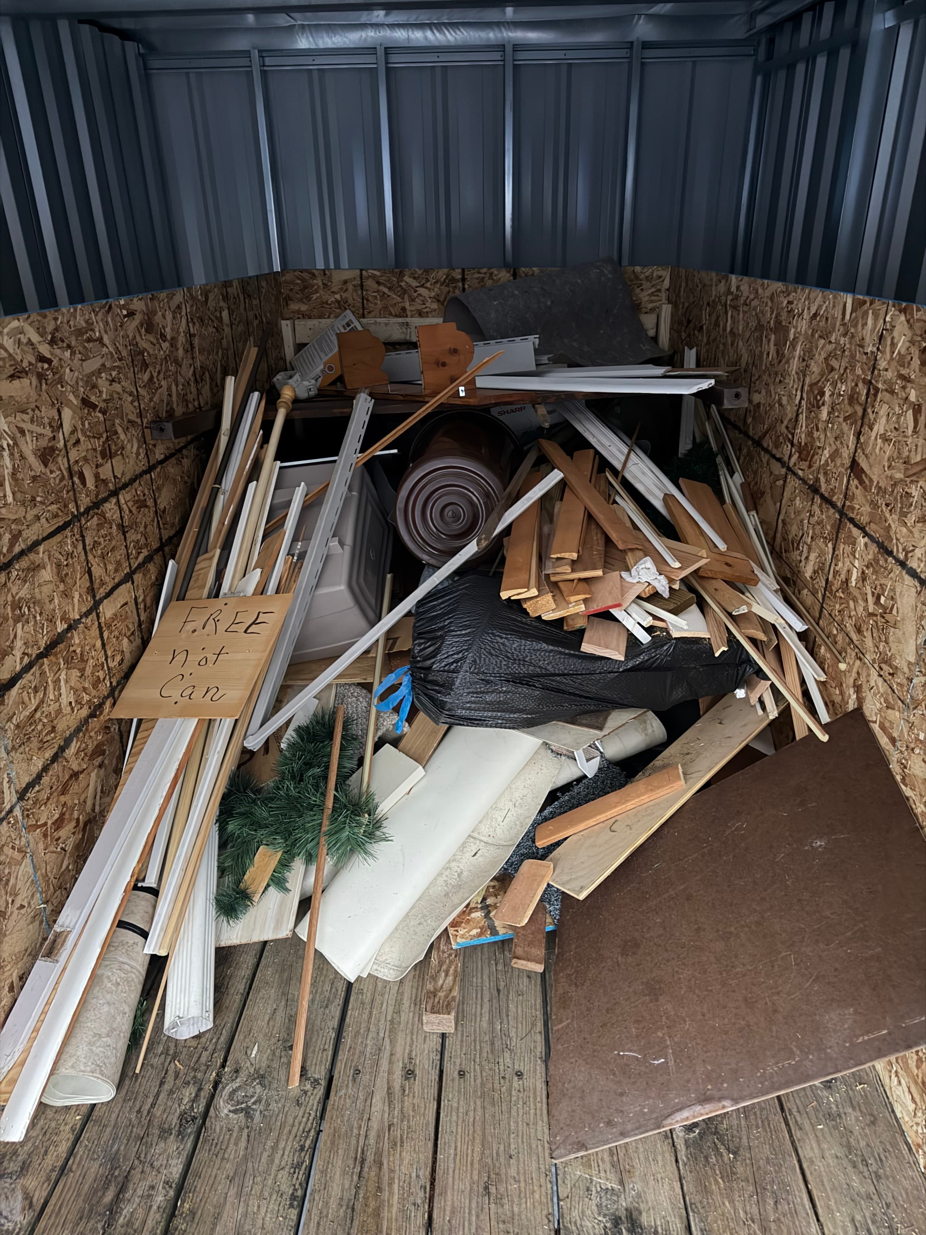Trailer loaded with a junk removal job